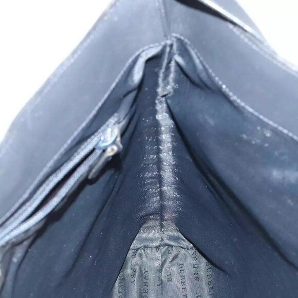 BURBERRY Nova Check Shoulder Bag PVC Black - Picture 13 of 16